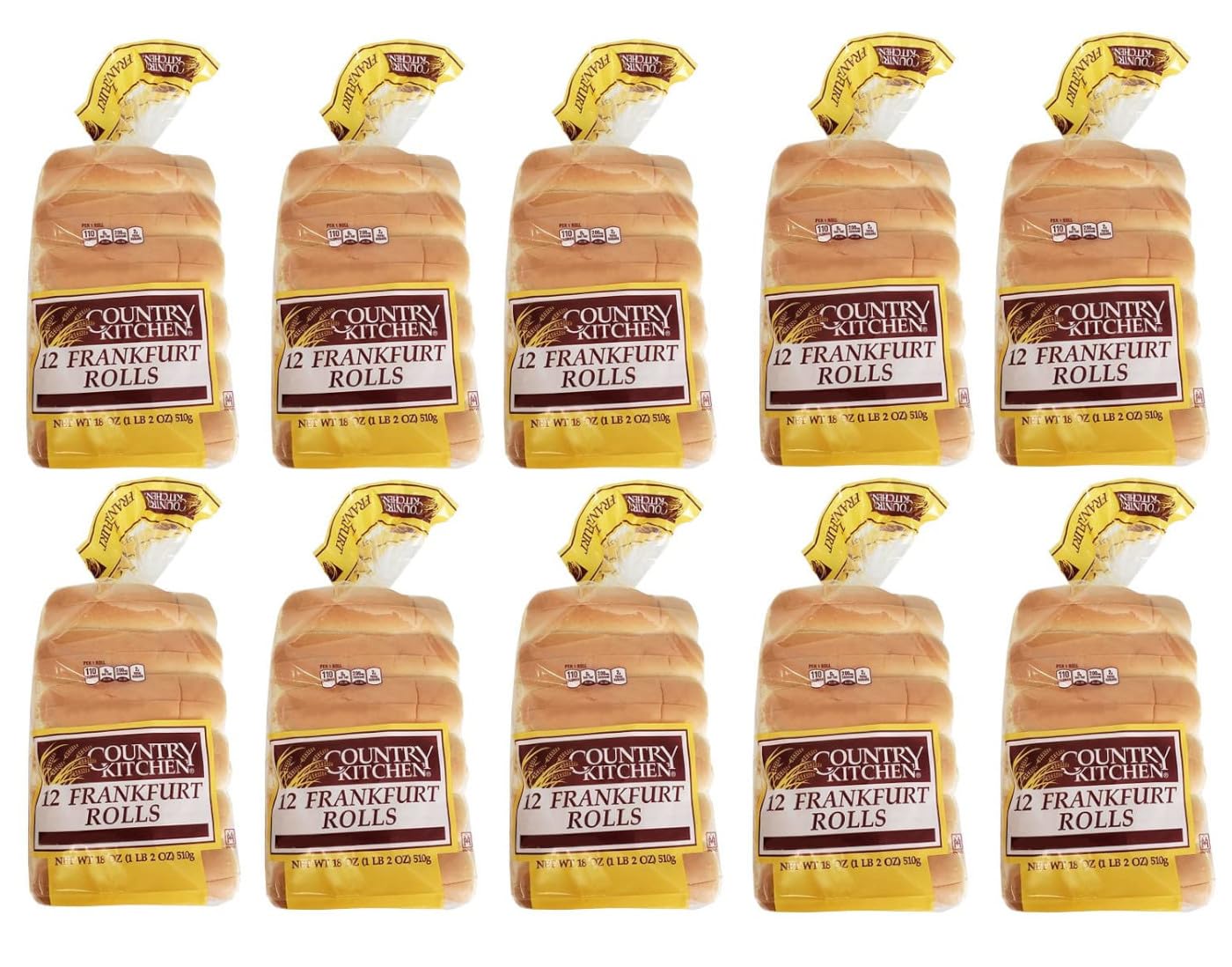 New England Style Hot Dog or Lobster Roll, 6 inch, 120 Rolls Per Case, Restaurant Quality, 10 Packs Of 12