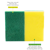 GWZiehory 30 Pack Kitchen Sponges Individually Wrapped, Non-Scratch Scouring Pads Bulk Scrub Sponges for Cleaning Kitchen and Household, Car, Dish