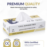 Concession Essentials Vinyl Gloves, Powder-Free, Non-Sterile, XL, 100 Count