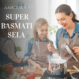 Aahu Barah Basmati Sela Rice - Extra-Long Grain for Superior Culinary Delights 10lb Pack