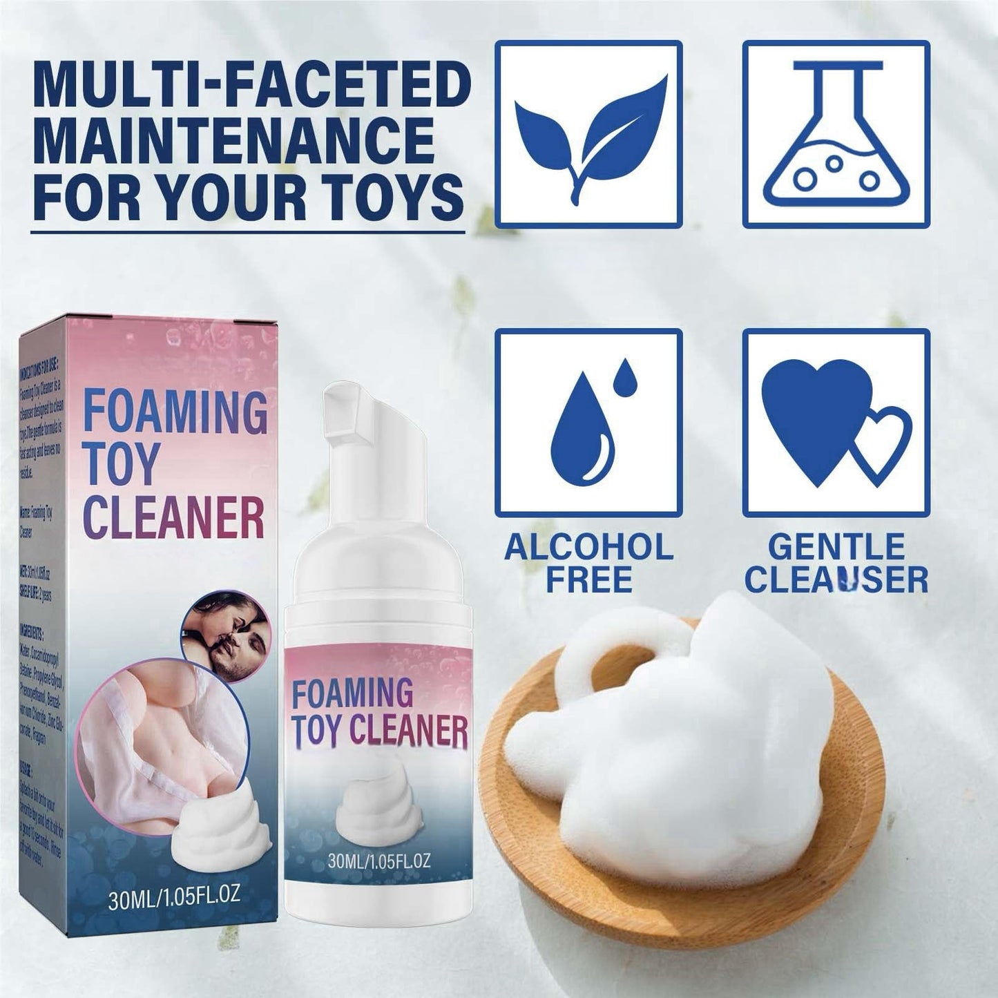 Fujinzhu Fresh Foaming Adult Toy Clean-er - Premium Quality, Gentle and Non-irritating Foam, Toy Foam Dry for Effective Clean-ing