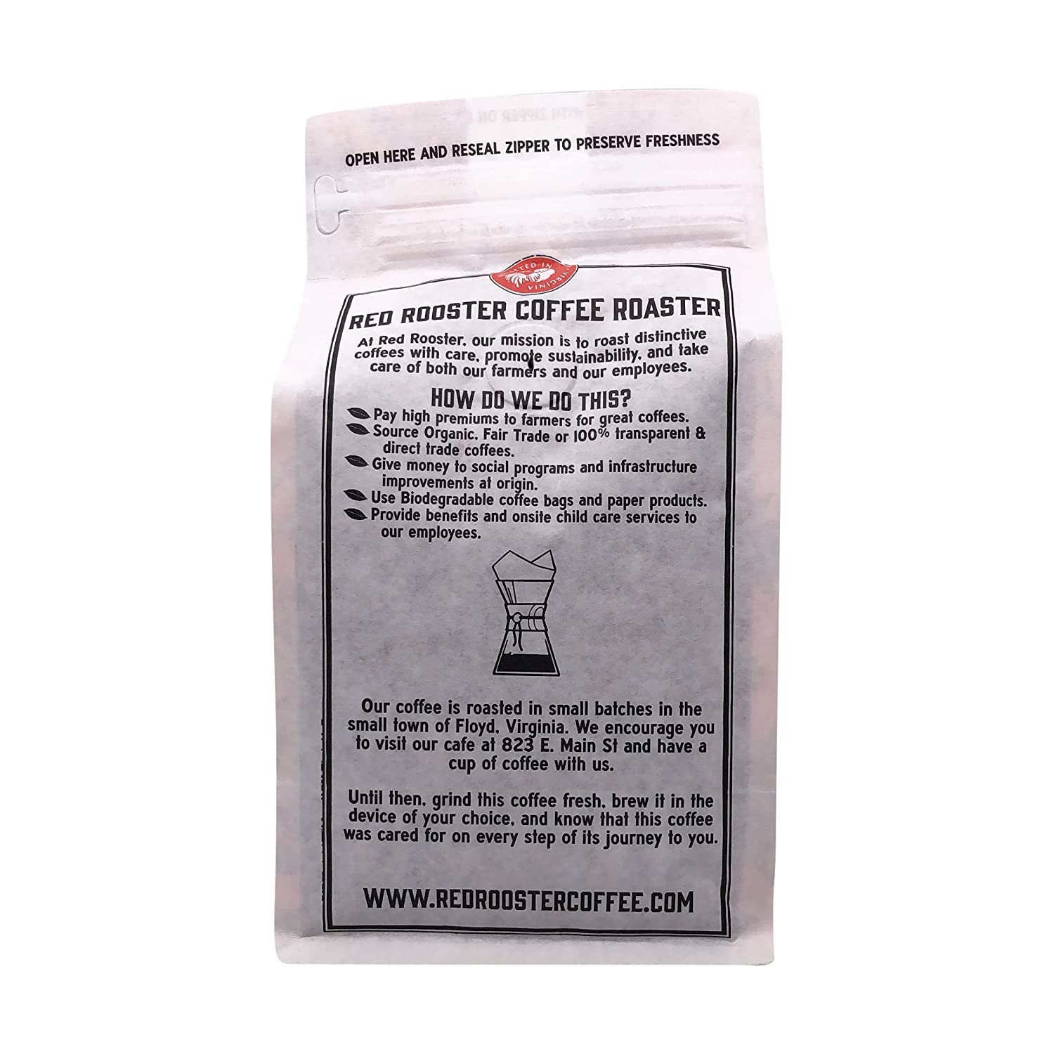 Red Rooster Coffee, Organic Night Owl Half-Caff Coffee - Medium Roast Whole Bean - Notes of Cocoa Nib & Baking Spice - 2LB- USDA Organic, Fair Trade