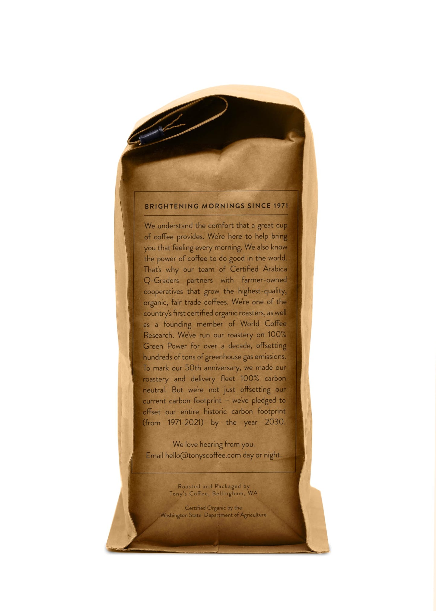 Tony's Coffee, Espresso Noir (12oz), Medium-Dark Roast Whole Bean Coffee, Organic and Fair Trade