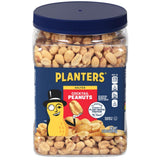PLANTERS Salted Peanuts Cocktail, Party Snack, Plant-Based Protein, After School Snack, Roasted in Peanut Oil, Salted Nuts, Snacks for Adults, Bulk