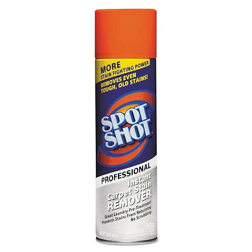 Spot Shot Professional Instant Carpet Stain Remover, 18oz Spray Can, 12/Carton