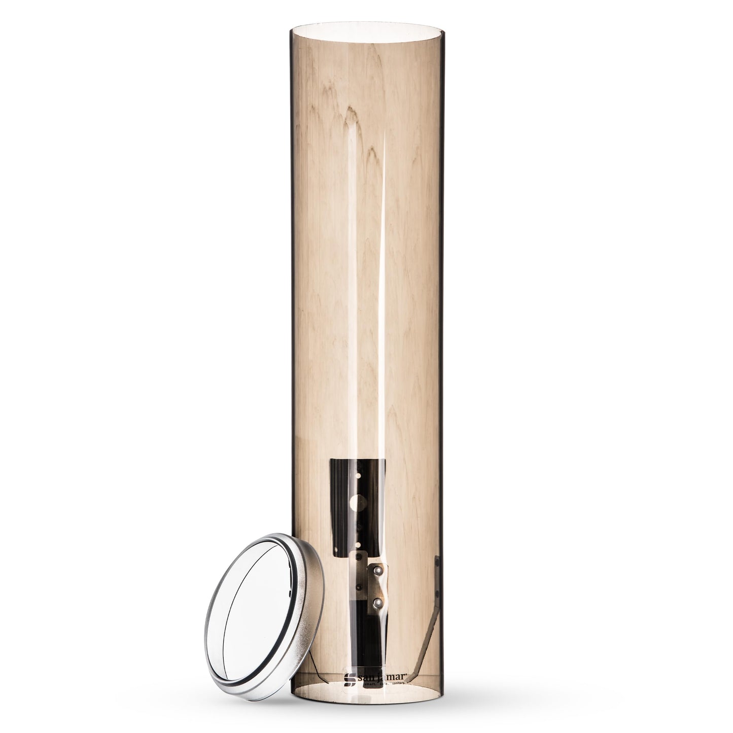San Jamar Large Pull-Type Cup Dispenser 6-12 Oz. Flat Cups, 4.5 - 7 Oz Cone Cupz with Flip Cap for Restaurants, Home, and Office, Plastic, 16 Inches