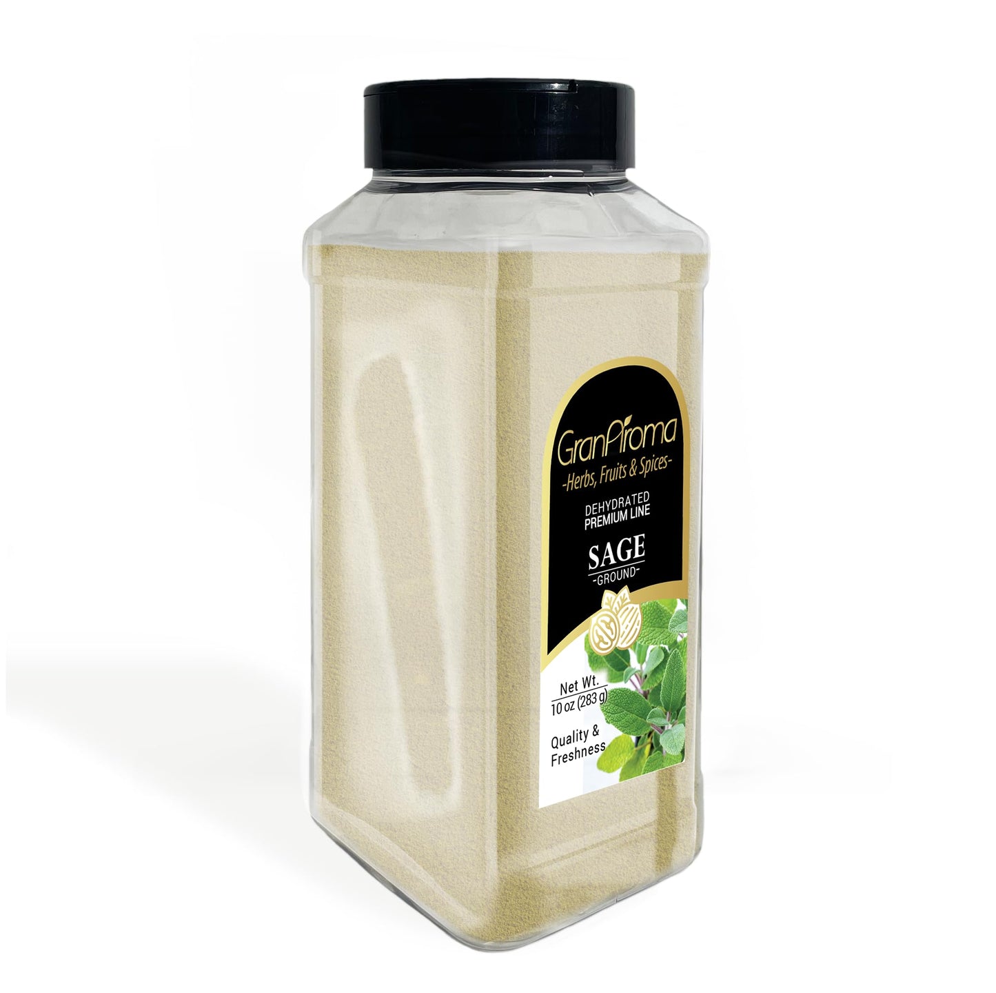 GranAroma Ground Sage, 10 oz, Earthy Flavor, Soups & Sauces, Versatile Herb