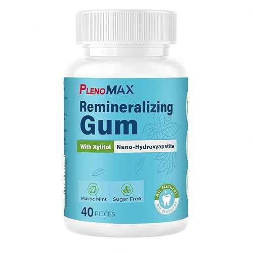 Remineralizing Chewing Gum - Nano Hydroxyapatite Gum with Xylitol for Oral Care, Teeth Remineralization & Fresh Breath | Sugar-Free, Mint Flavor