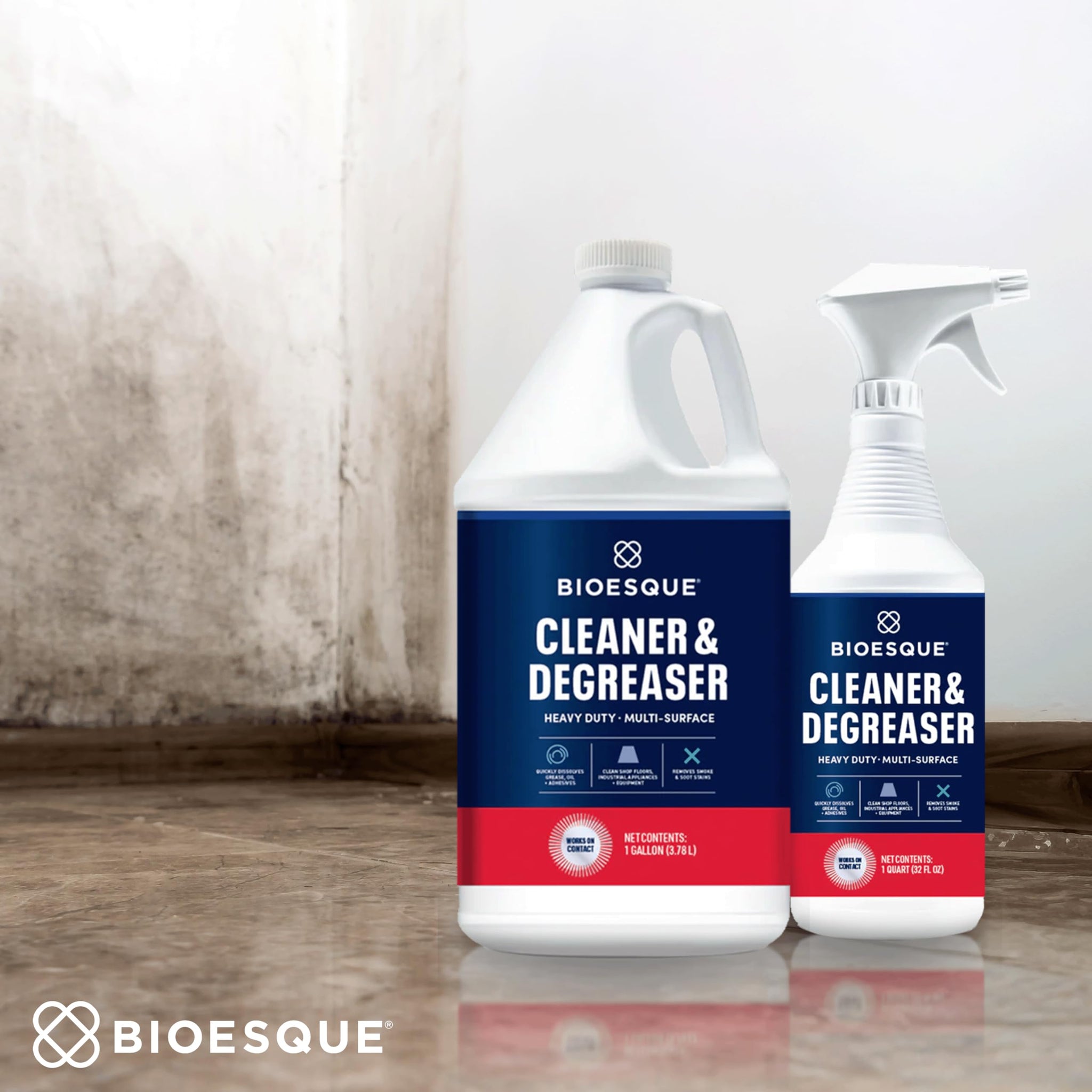 Bioesque Heavy Duty Multi-Surface Cleaner & Degreaser Concentrated Professional Formula, 32 Fl Oz (Pack of 1)