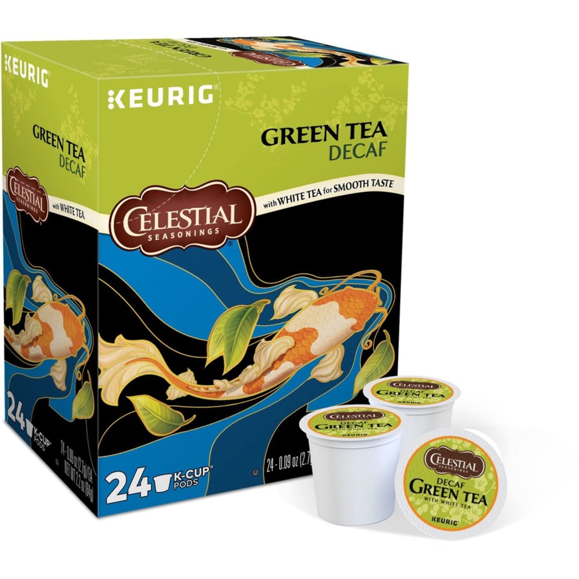 Celestial Seasonings Decaf Green Tea, K-Cup Portion Pack for Keurig K-Cup Brewers, 24-Count
