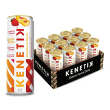 KENETIK Caffeine-Free Focus Drink - Brain Fuel for Mental Clarity and Cognitive Endurance, Sugar-Free, Bioidentical Ketones (D-BHB), 12oz - 12 Pack