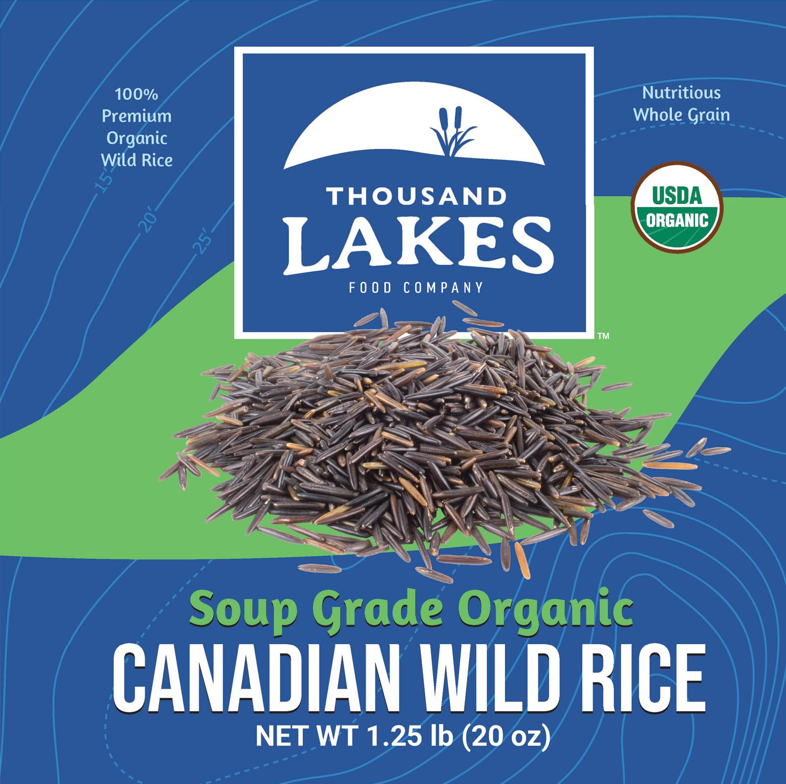Thousand Lakes Organic Canadian Wild Rice - Soup Grade - 1.25 pounds | 100% Wild Rice | Wild Harvested