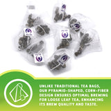 Sou Zen Jasmine Dragon Pearls | 30 Corn-Fiber Pyramid Tea Bags | Hand-Rolled Jasmine Green Tea | Non-GMO, Organic, and Preservative-Free