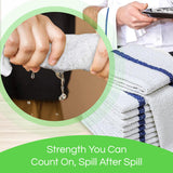 Towels N More 60 oz 31oz Cotton Kitchen Cleaning Towels, Reusable Bar Mop Towel, Commercial Grade Quality, Blue Stripe