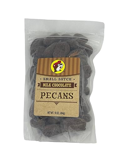 Buc-ee's Organic Pecans - Candied Pecans, Roasted, Salted, Glazed & Chocolate-Covered | Variety of Flavors | Whole & Halves | Non-GMO Snacks