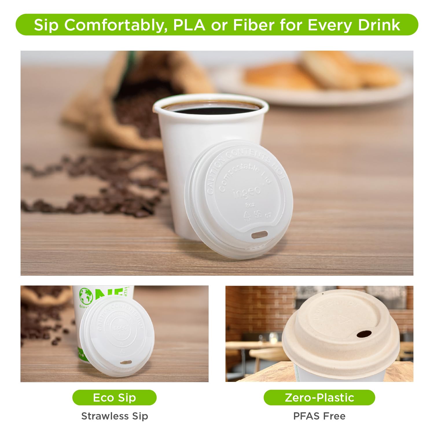 Karat Earth KE-K508 8 oz Eco Print Paper Hot Cup (Case of 1000)