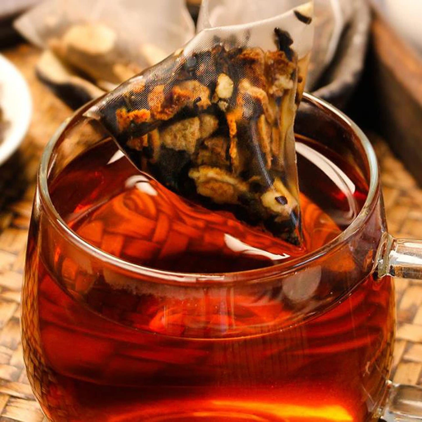 cn herb 200g/50 Packets of Tangerine Peel Pu 'er Tea Bag with Triangular Bag.7.05OZ