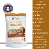 gfJules Certified Gluten Free Bread Baking Mix | Loaf, Baguettes, Bagels, Focaccia and more | No Grit, Non-GMO, Vegan | Certified Top 9 Allergen-Free & Kosher | 18 Ounces