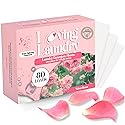 LOVING LAUNDRY- Detergent Sheets Stain Remover Enzymes Laundry Soap - Clean Safe Ingredients Ultra Concentrated -(80 Loads) Velvet Roses Scent
