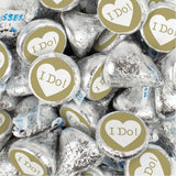 170ct Wedding I Do Stickered Milk Chocolate Kisses Candies For Bridal Shower Giveaways, Bachelorette Parties, Rehearsal Dinner & Reception Candy