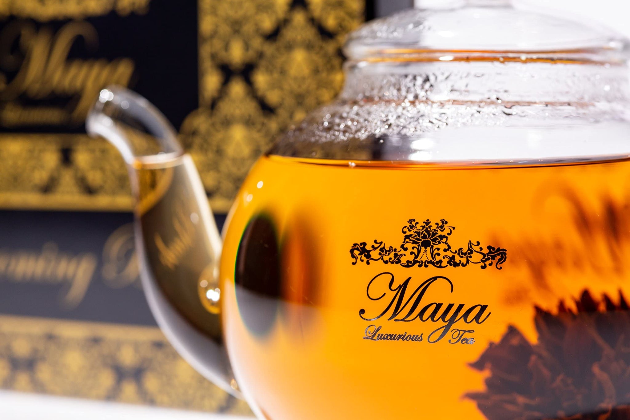 MAYA LUXURIOUS TEA Blooming Black, Pack of 12 PACKAGING MAY VARY
