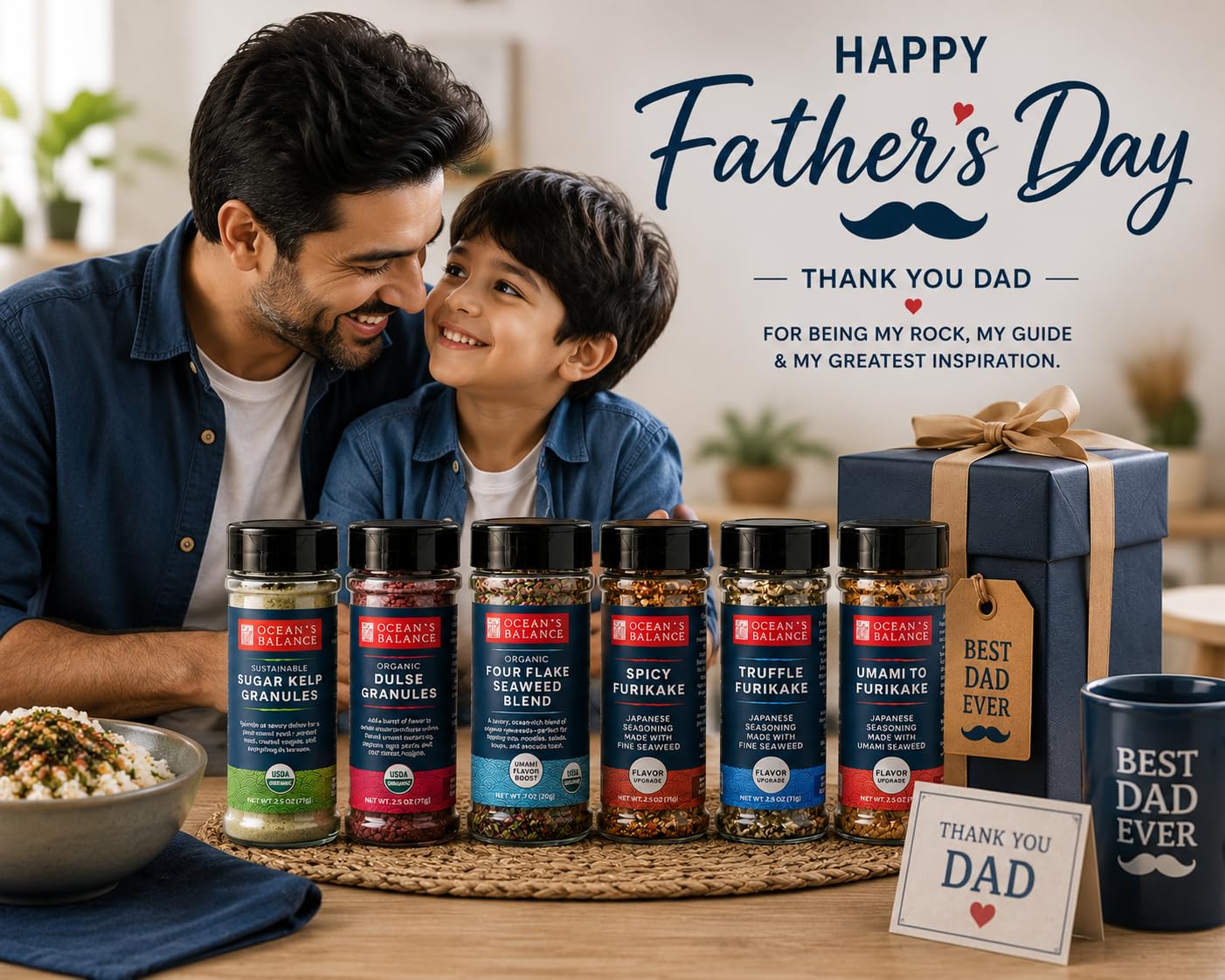 Ocean’s Balance Complete Seasoning Collection - Gourmet Seaweed Seasonings with Spicy, Truffle, Bonito, Four Flake Blend, Dulse Granules & Kelp