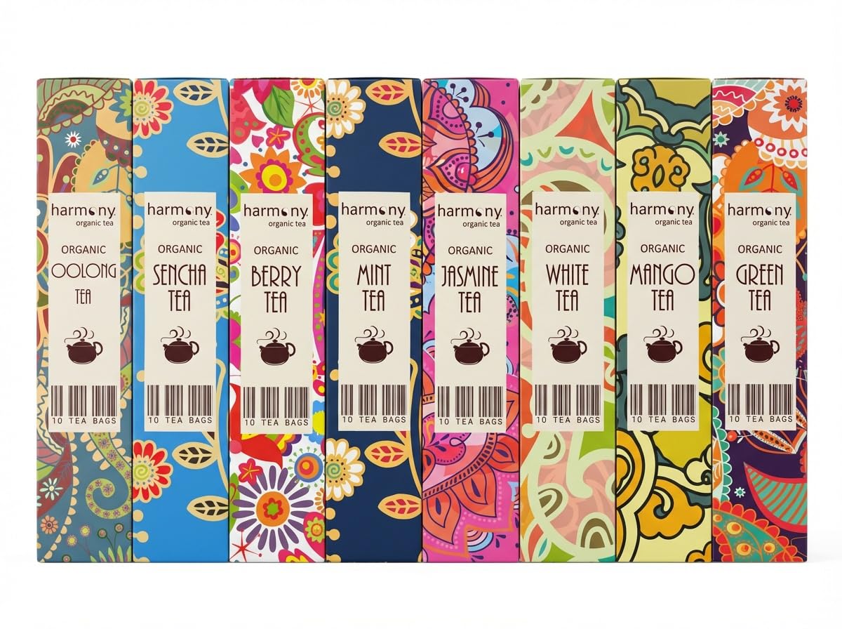 Harmony Organic Tea - Paisley Library Collection - 80 Tea Bags