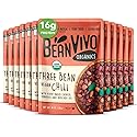 BeanVIVO (Pack of 12) Organics 16g Plant based Protein Three Bean Vegan Chili - Good Source of Fiber - Nutritious & Microwave Meals - Gluten-Free