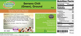Serrano Chili (Green), Ground (4 oz, ZIN: 526621) - 2 Pack