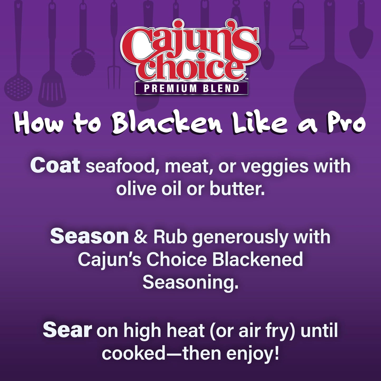 Cajun's Choice Variety Pack: Creole Seasoning 3.8 oz (2) + Blackened Seasoning 2.75 oz (2) Cajun's Choice Louisiana Foods - (New Look - Same Great