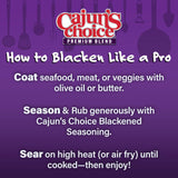 Cajun's Choice Variety Pack: Creole Seasoning 3.8 oz (2) + Blackened Seasoning 2.75 oz (2) Cajun's Choice Louisiana Foods - (New Look - Same Great