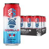 Gorilla Mind Energy Drink | Unmatched Energy · Amplified Focus | N-Acetyl-L-Tyrosine, Alpha-GPC, 200mg Caffeine, Uridine, Saffron | 0 Sugar Or
