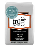 trücup Low Acid Coffee, Ground Coffee Medium Roast - Drip Grind 12 Oz, Natural Water&Steam Process 60% Less Acid, Smooth Flavor, Stomach-Friendly Rich