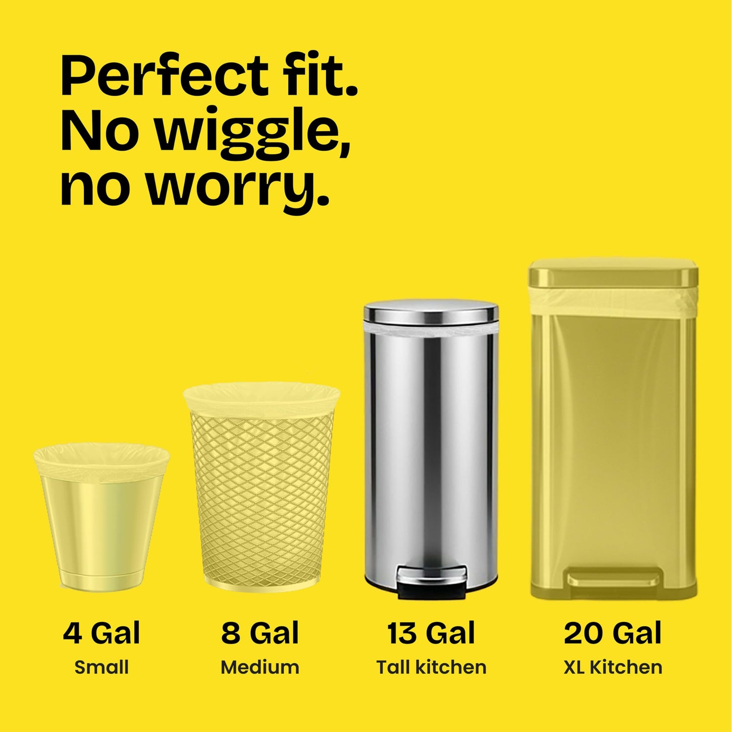 Glad ForceFlex Tall Kitchen Drawstring Trash Bags, 13 Gal, Fragrance Free, 110 Ct (Package May Vary)