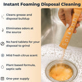 SplaShh Foaming Garbage Disposal Cleaner and Deodorizer, 25 Instant Foaming Powder Packets, 12-Month Supply, Mild Citrus Scent, Kitchen Sink Disposer