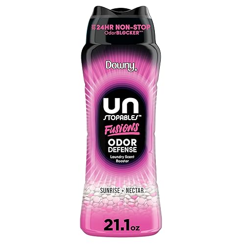 Downy Unstopables Fusions Odor Defense In-Wash Laundry Scent Booster Beads, Sunrise + Nectar Scent, 21.1 OZ, 2-in-1 Laundry Beads for Odor Defense