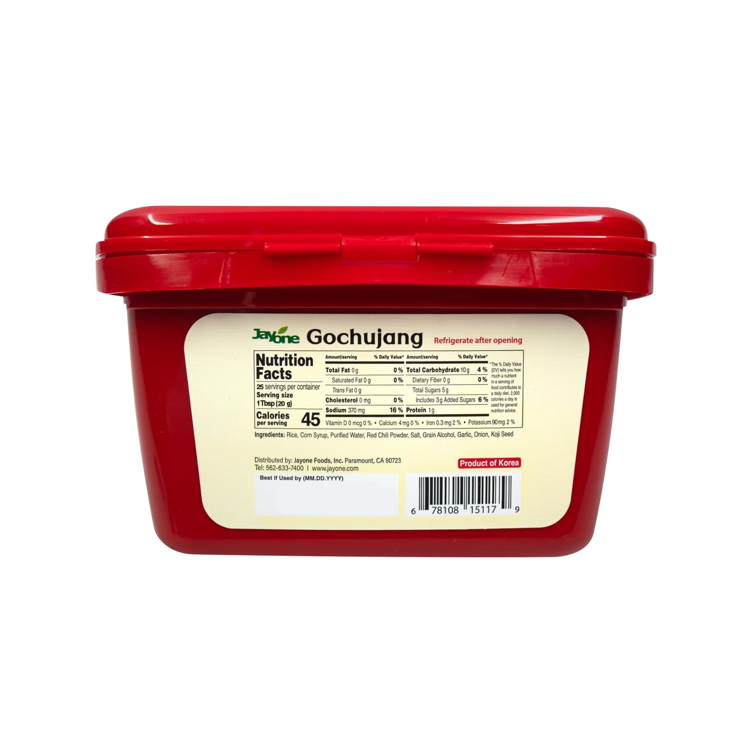 Jayone Fermented Red Pepper Paste, Spicy 17.6 Ounce