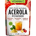 Gya Tea Co Acerola Cherry Powder 1.1 lb (17.64 oz), 52 Servings, - Natural Vitamin C Superfood Acerola Powder for Drinks, Smoothies, Beverages