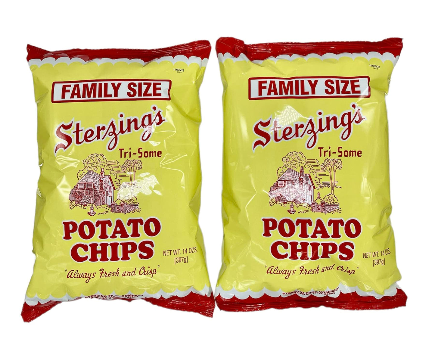 Sterzing's Potato Chips, 2-14 Ounce Bags Family Size