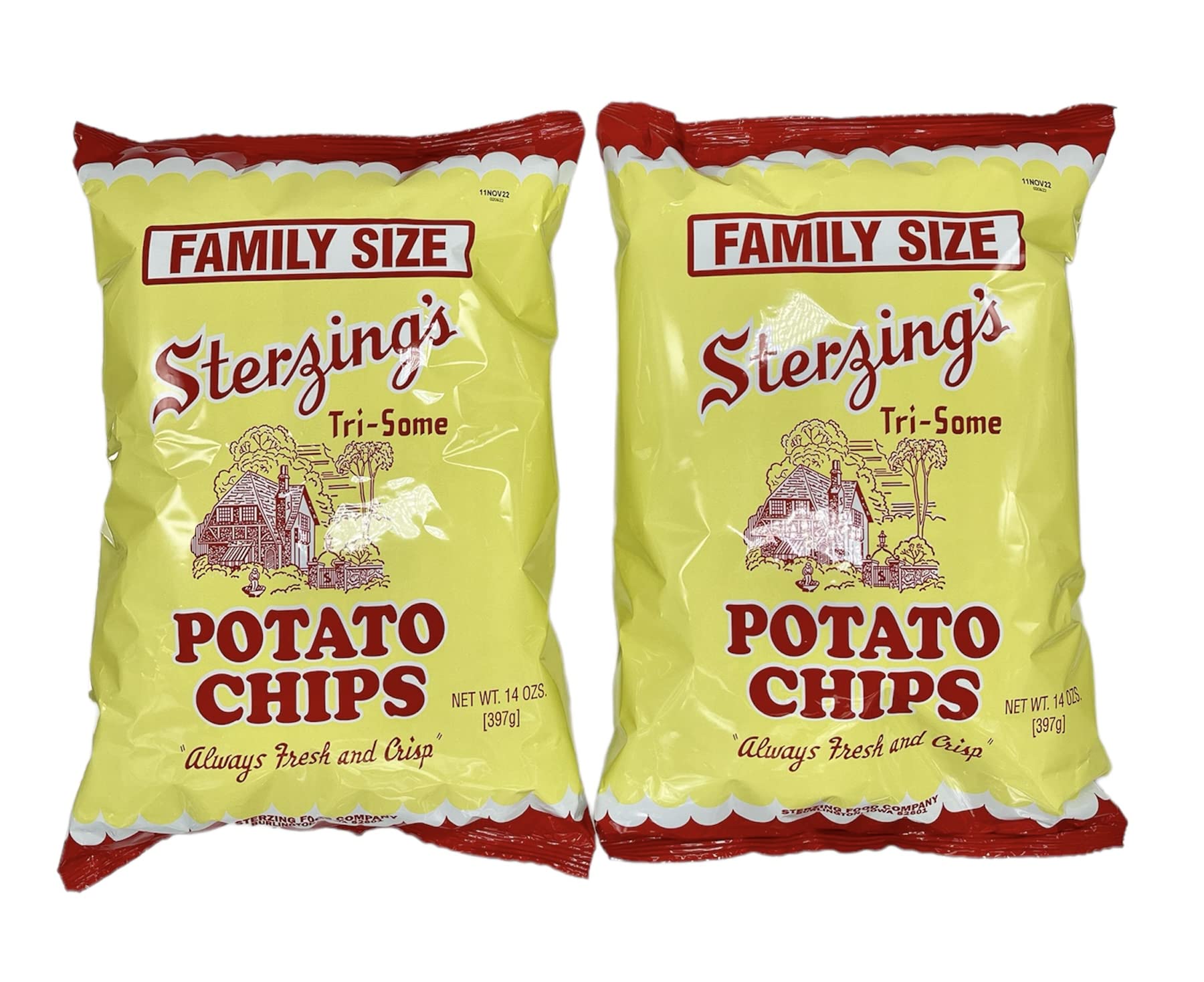 Sterzing's Potato Chips, 2-14 Ounce Bags Family Size