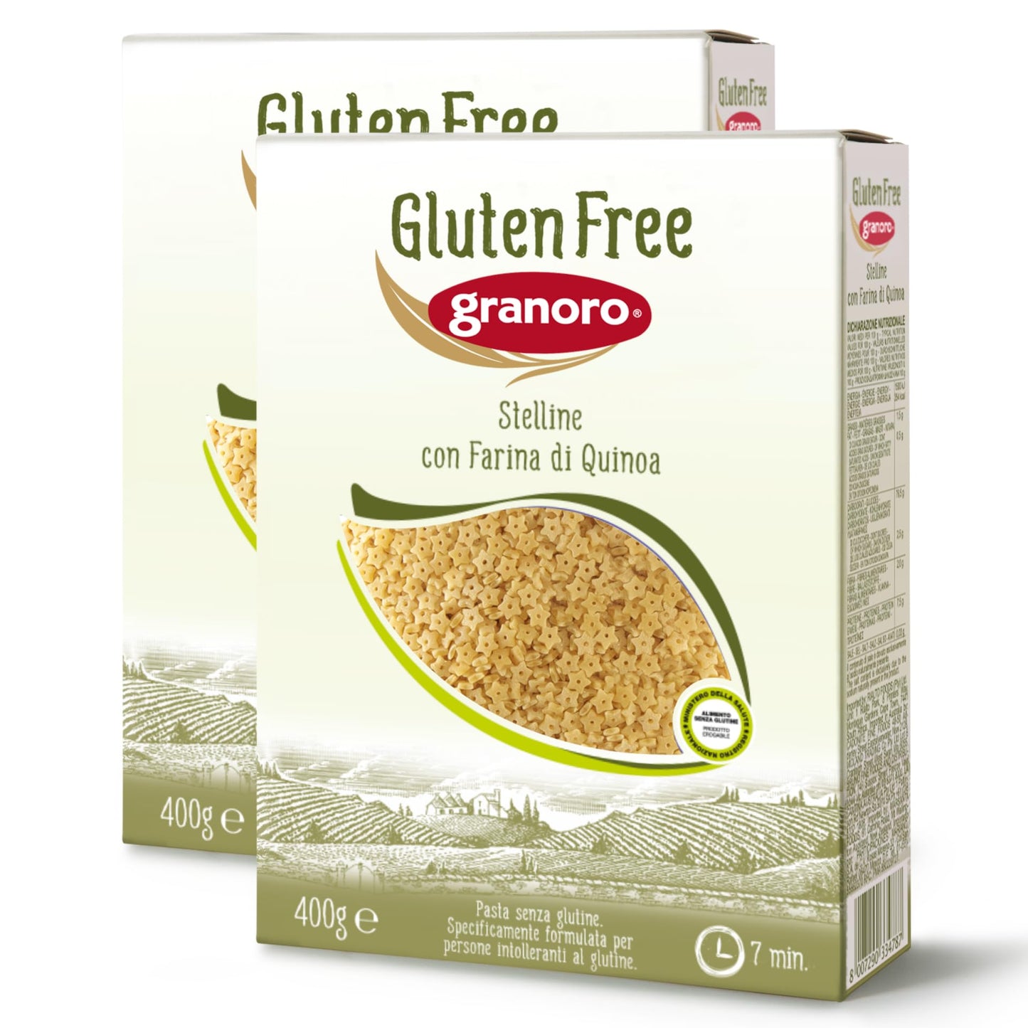 Granoro Gluten Free Stelline Star Pasta No.478, Italian Pastina Small Star Soup Pasta, Corn Rice & Quinoa Flour, Product of Italy, 14.1 oz (Pack of 2)