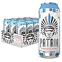 Patria Energy Drink - Sugar Free, 12-Pack, Blue Raspberry Flavor, 16oz Cans - 100% Natural Flavor 200mg of Caffeine