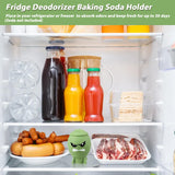 Koluti Fun Guy Fridge Deodorizer, Baking Soda Holder for Refrigerator Odor Absorber, Cute Freezer Smell Eliminator and Reusable Silicone Freshener
