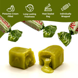 Rossana Pistachio Candy - 1 Pound Bag - Italian Hard Candy Individually Wrapped - Classic Pistachio Treat - Puntini Style Sweets - Authentic Italian