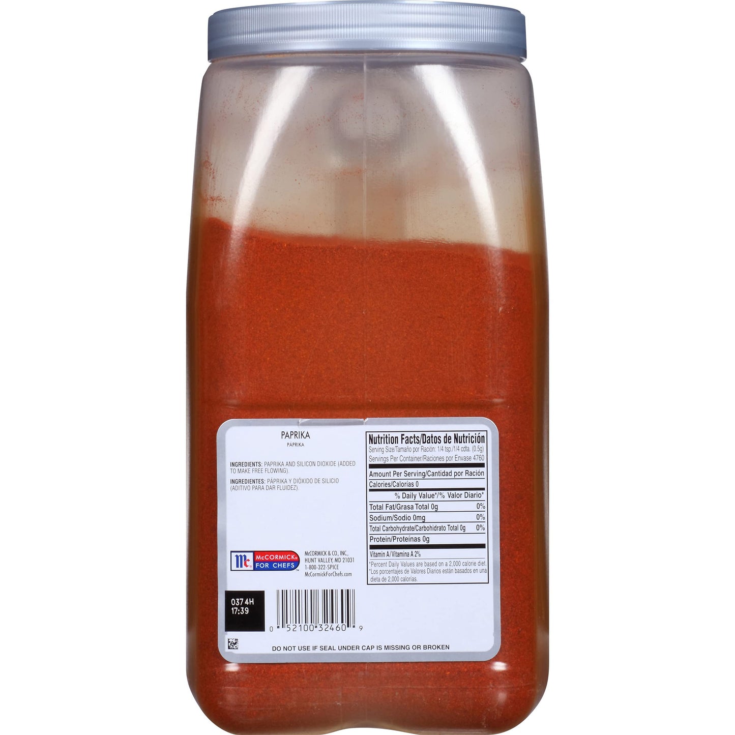 McCormick Culinary Paprika, 5.25 lb - One 5.25 Pound Container of Sweet Paprika Seasoning, Perfect with Chicken, Pork, Beef Marinades and Dressings