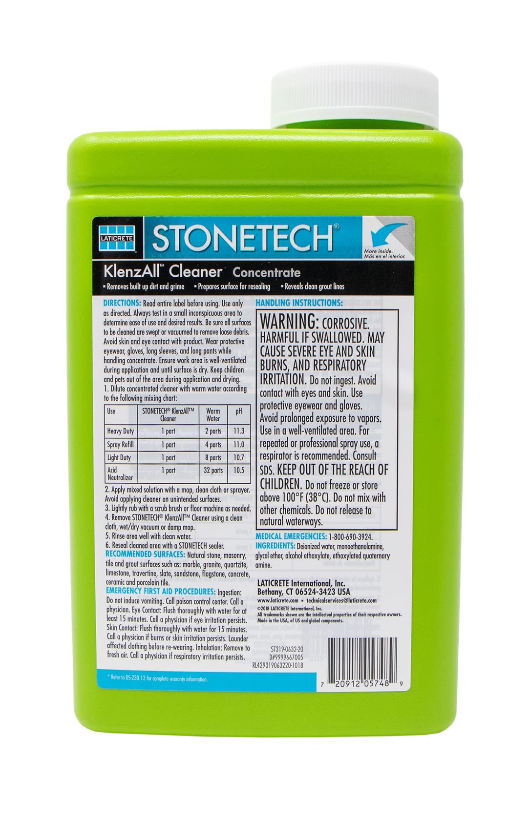 STONETECH KlenzAll Heavy Duty Cleaner for Stone & Tile 1 Quart
