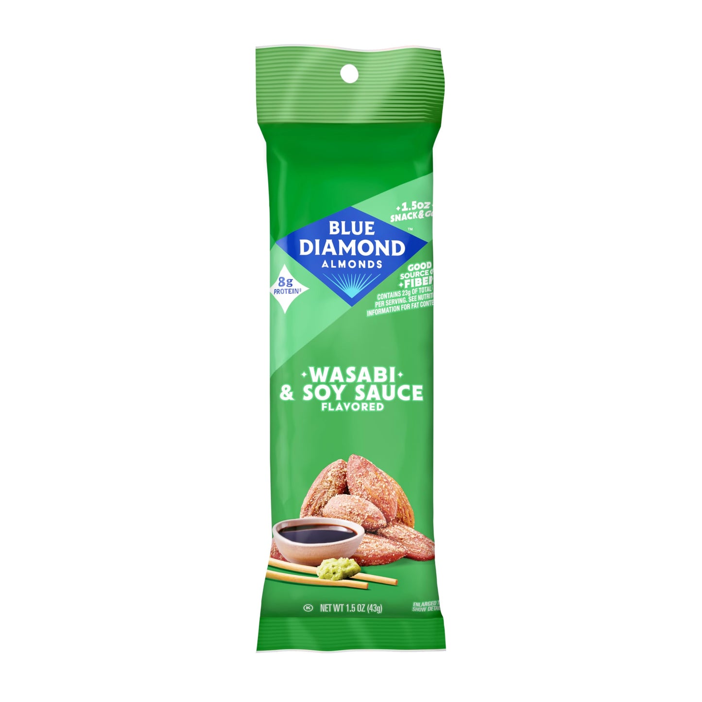 Blue Diamond Almonds, Wasabi and Soy, 1.5 Ounce (Pack of 12)