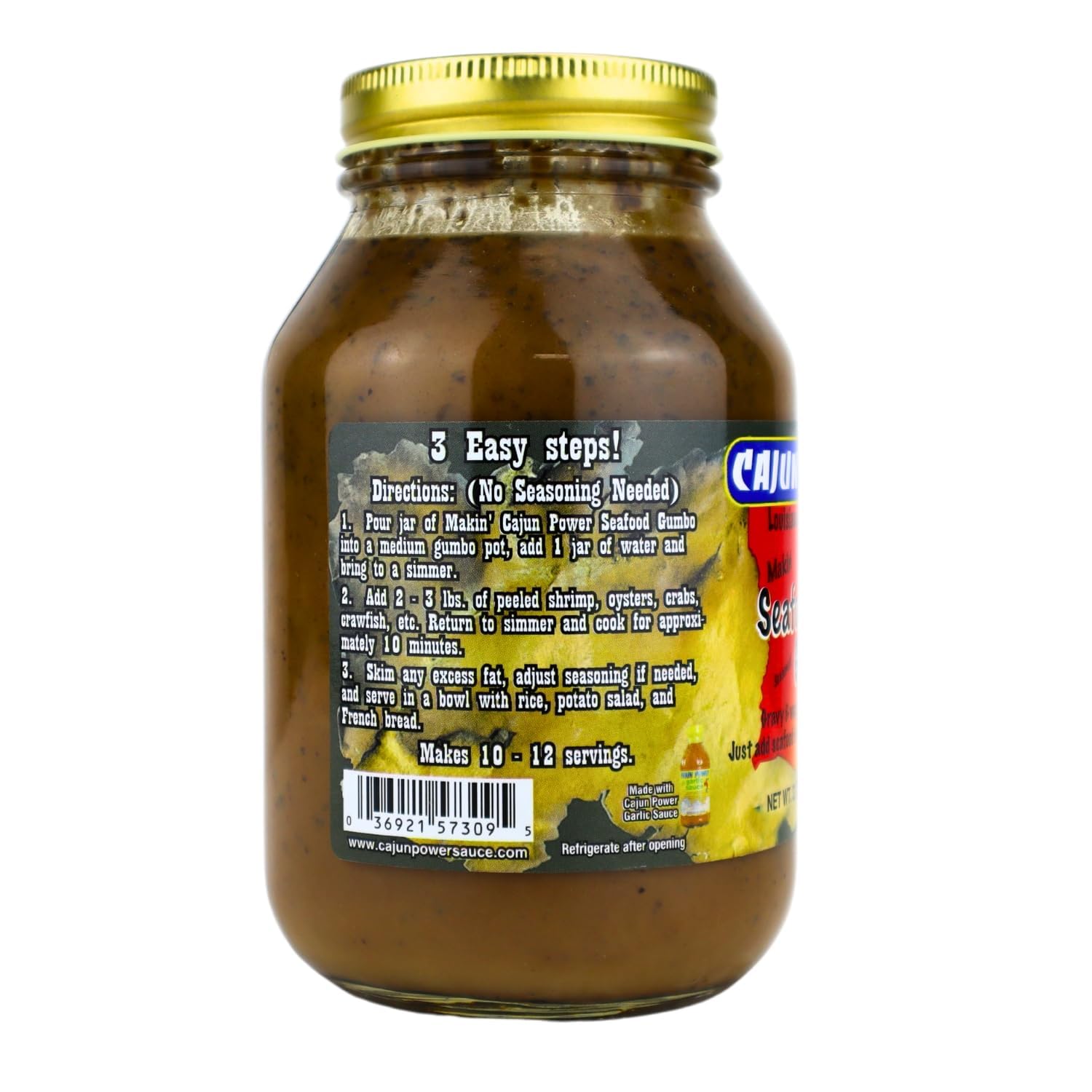 Cajun Power Makin' Seafood Gumbo 32 oz (Pack of 3)