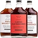 Cocktail Crate Whiskey Lover's 3 Pack Drink Mixers | Award-Winning Craft Cocktail Mixers - Premium Cocktail Syrup Handcrafted with Aromatic Bitters