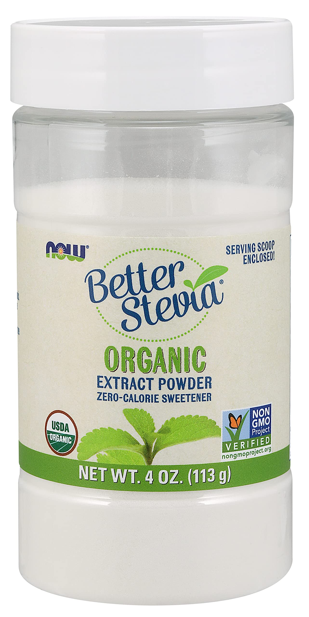 NOW Foods BetterStevia Organic Extract Powder - 4 oz. 2 Pack